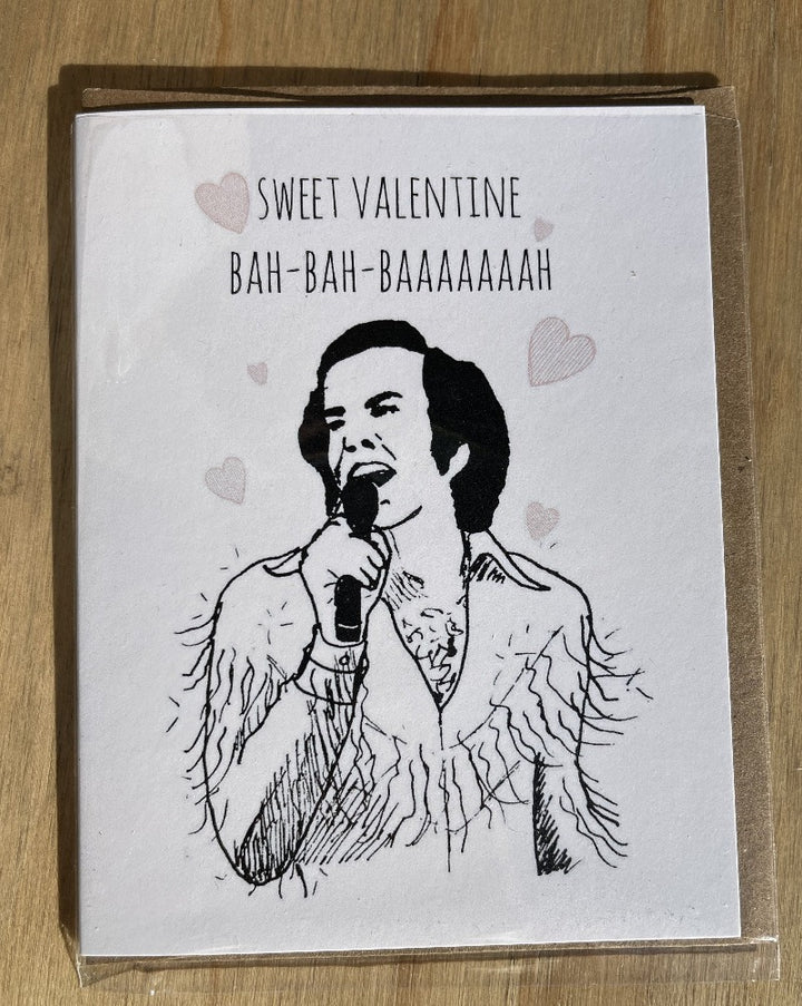 And about getting that song stuck in your head? It's a free bonus. Ya welcome. *This is intended to be a parody of Neil Diamond singing the the song Sweet Caroline.  Printed on 100% recycled white matte cardstock. Comes with a 100% recycled brown paper envelope.