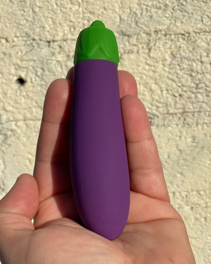 Eggplant Emojibator Vibrator VINOVORE Silver Lake Eggplant Emojibator Vibrator VINOVORE Silver Lake