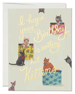 I Hope your Birthday is Nothing But Kittens - Greeting Card