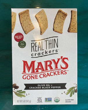 Mary's Gone Real Thin Black Pepper Olive Oil Crackers