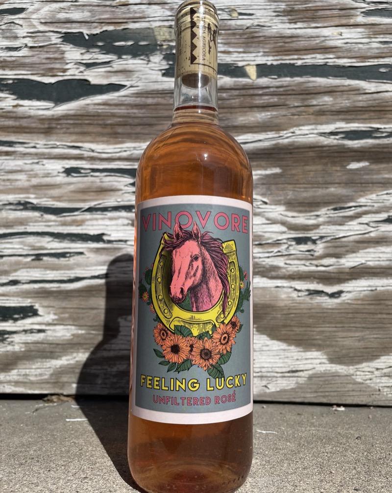 97% Sauvignon Blanc, 3% Langonesi Emilia-Romagna Italy.  Woman winemaker - Coly Den Haan! All natural. Luck be a shiny, wild peach pony tonight... Frolicking through a field of hibiscus and daisies.  Pink barn dust kicked up by sage boots during a berry ho-down!
