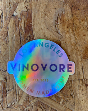 Vinovore woman made wine sticker!