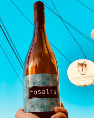 100% Albariño. Rías Baixas, Spain.  Woman winemaker - Constantina Sotelo. All natural. Finesse  + class pass me a glass. Rich viscosity like a deep golden pool of wild honey yet juice + dry going in. Tropical pineapple. Salty minerals. Creamy + melty.