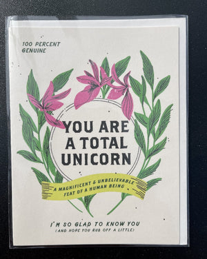 You are a total unicorn greeting card. Blank inside.