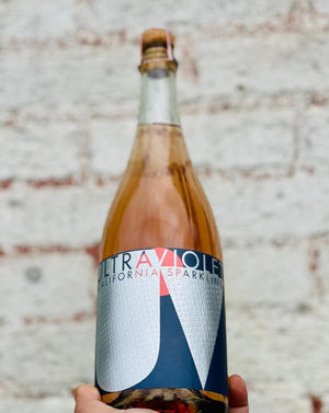 85% Cabernet Franc. 15% French Colombard. Napa, California.  Woman winemaker - Samantha Sheehan. All natural. Sparkling rosé. Lemon blossoms. A strawberry and grapefruit stalker lingering behind a young peach tree. Flaming orange peels.