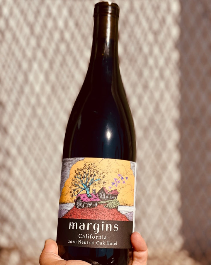 72% Cabernet Franc, 7% Mourvedre, 7% Chenin, 7% Muscat, 7% Counoise. All over California.  Woman winemaker - Megan Bell. All natural. Chillable red. Like strolling down a dusty road by an old barn with overgrown raspberry bushes and nectarine trees.