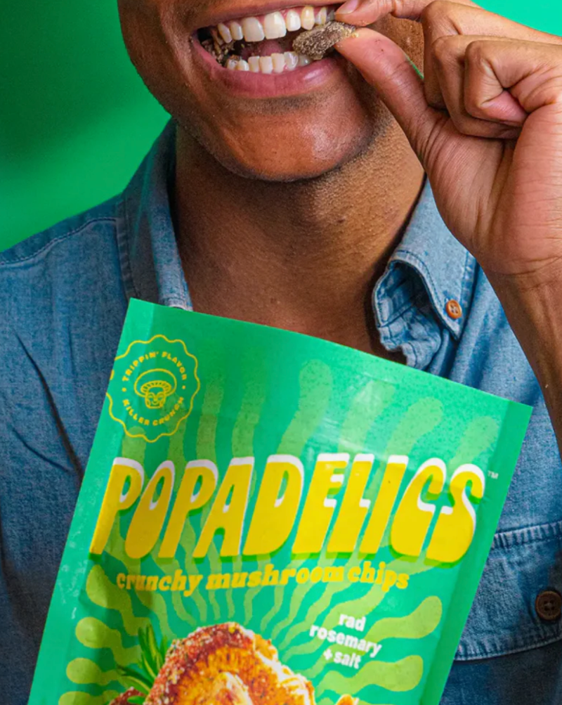 Trippin’ flavor. Killer crunch. Popadelics' are a radical sensory experience of taste and crunch, thanks to their intense flavor combinations and revolutionary cooking method. They’re psyched to turn everyone (even you, mushroom doubters) on to the superpowers of mushrooms-one crunchy little flavor trip at a time.