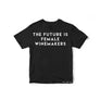 Vinovore's own "The Future Is Female Winemakers" t shirt. Text on front with logo on back. Black tee with white print. Unisex.