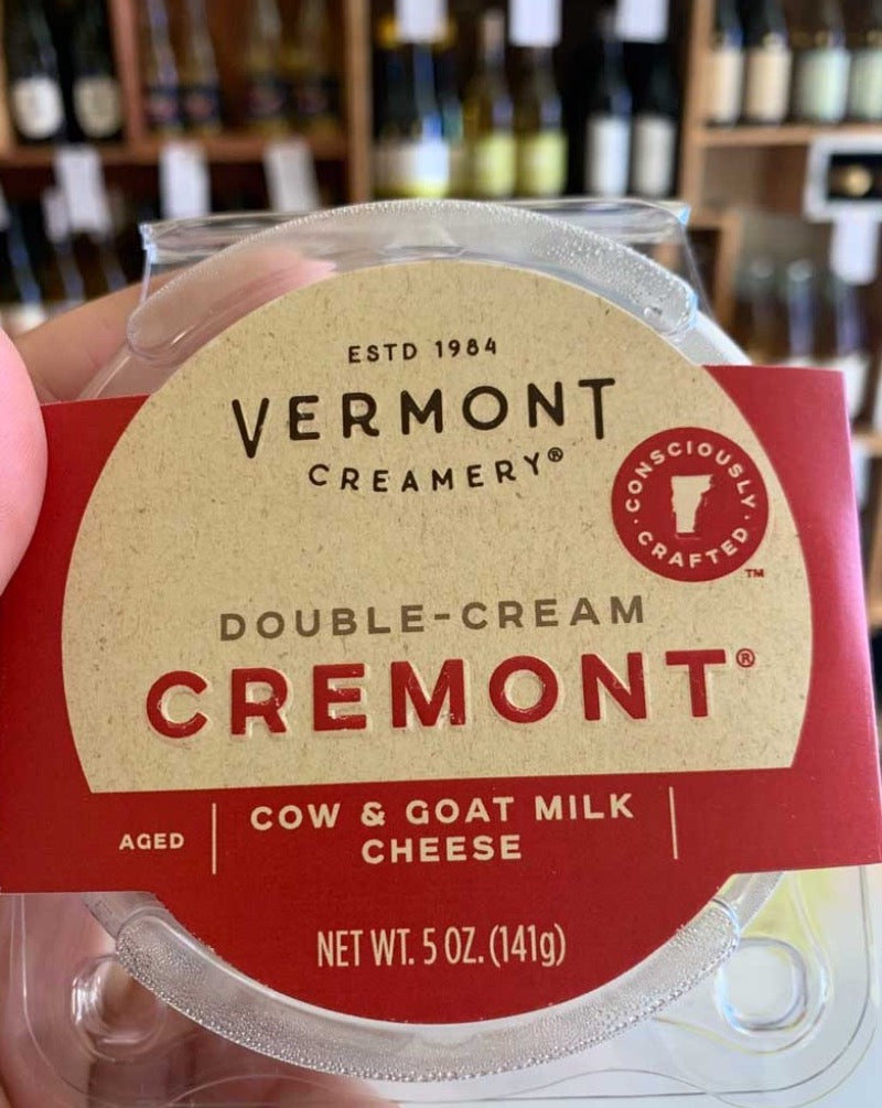 Vermont Creamery, consciously crafted cheese!  Double cream Cremont cow and goat milk cheese.