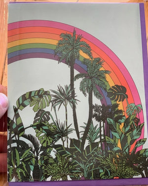 Rainbow Palms! Greeting card. Blank inside.